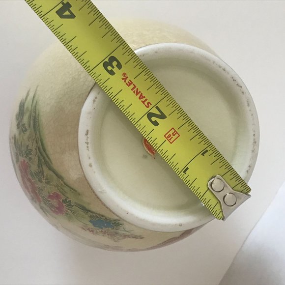 Vintage Japanese Vase Planter Peacock Birds and Cherry Blossom Trees Excellent C - Picture 9 of 16